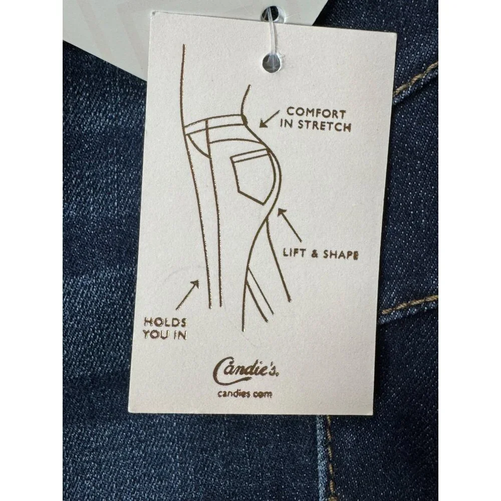 Candies Skinny Jeans Size 5/27W Dark Wash‎ Denim Stretch Sculpt Jeans Push Up - Picture 9 of 10